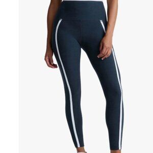 Beyond Yoga Spacedye New Moves High Waist Midi Legging Navy Cloud White NWT